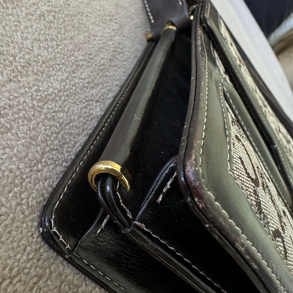 CELINE C Horse Carriage Pattern Shoulder Bag Canvas Leather - Picture 6 of 7